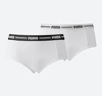 Трусы PUMA ICONIC MINI SHORT 2P white  размер M